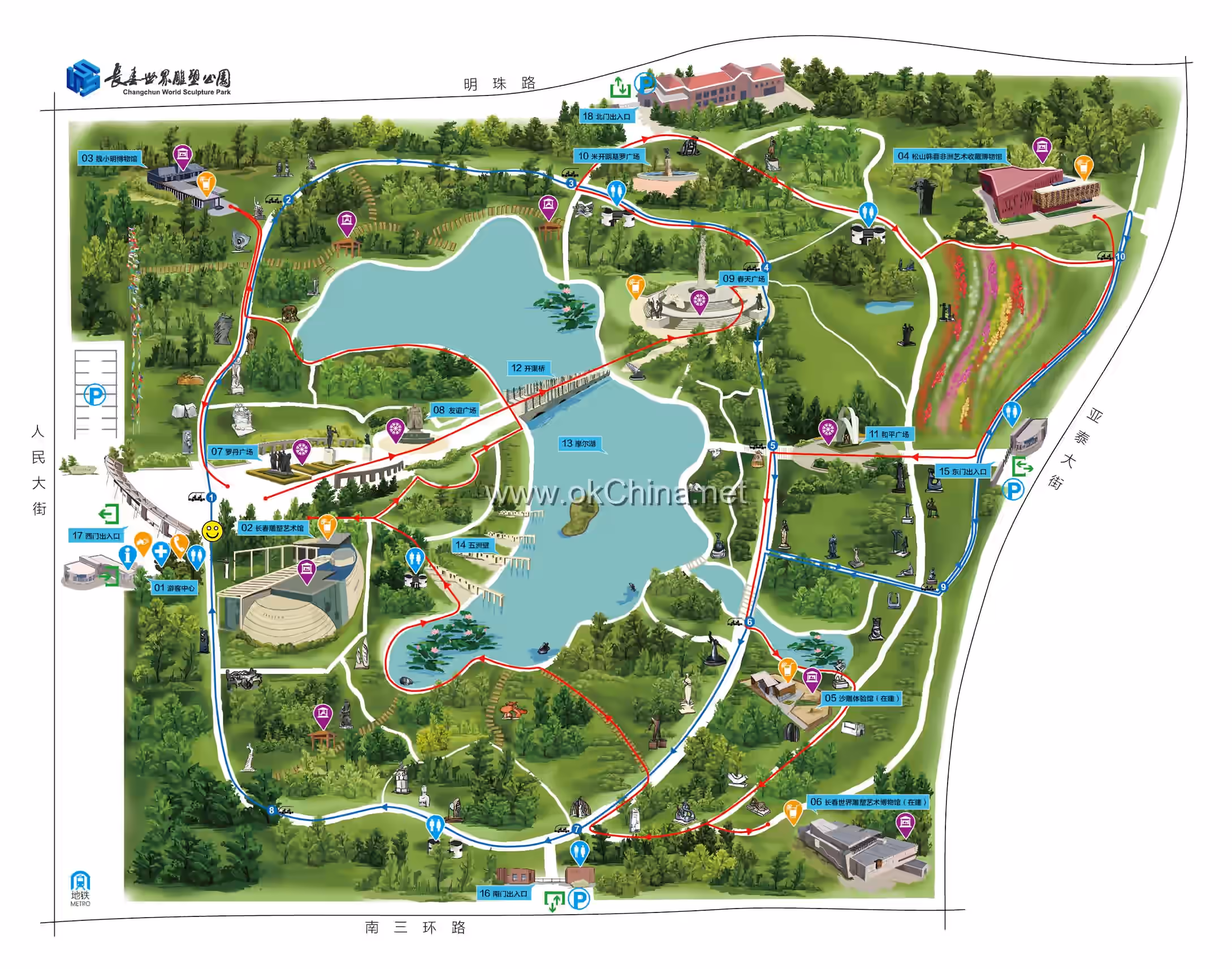 Map of World Sculpture Park Scenic Area