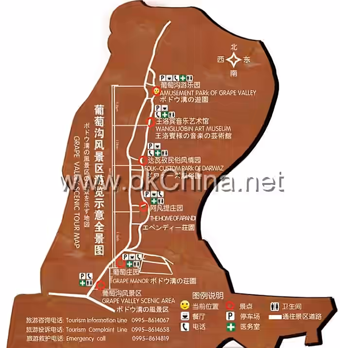 Map of Grape Valley Scenic Area